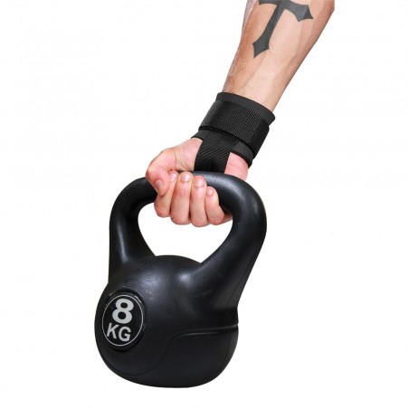Kettlebell fitness 8kg en pvc 186960 avec sable et poignée anti-rayures