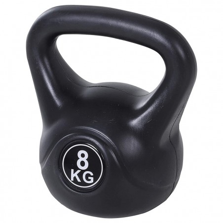 Kettlebell fitness 8kg en pvc 186960 avec sable et poignée anti-rayures