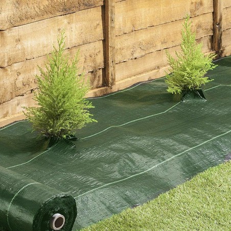 Rouleau paillage 518724 Feuille plastique potager VERT Antimauvaisesherbes 1x5mt