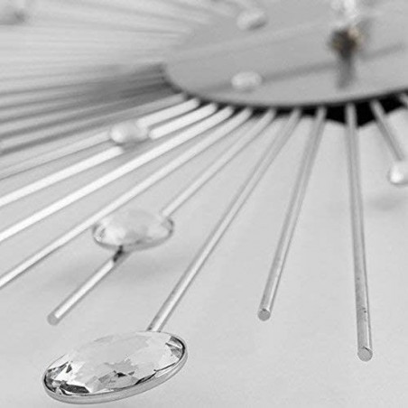 Horloge murale en métal 793165 50cm étoile de cristal Décoration maison