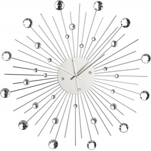 Horloge murale en métal 793165 50cm étoile de cristal Décoration maison