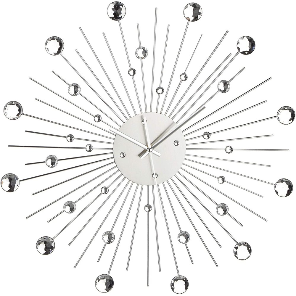Horloge murale en métal 793165 50cm étoile de cristal Décoration maison