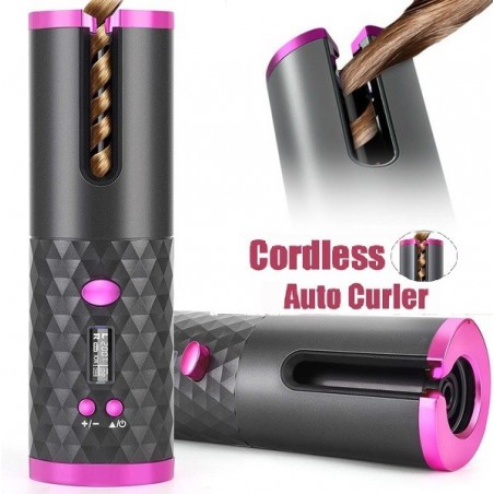 Fer à friser automatique sans fil 945126 Boucles Ondulations USB Rechargeable