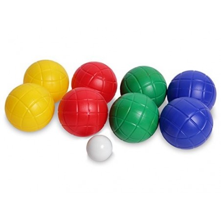 Jeu de pétanque 8 boules 4 couleurs différentes en plastique 010637 boule blanc