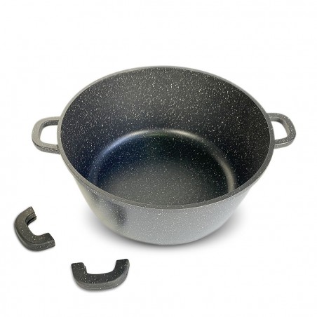 Batterie DGBAVARIA 120008 à induction en pierre antiadhésive 30 pcs avec louches