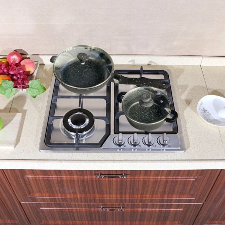 Batterie DGBAVARIA 120008 à induction en pierre antiadhésive 30 pcs avec louches