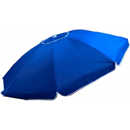 Parasol de plage rond Cayman DIM001 115 x 160 cm avec tige et coupe-vent BLUE