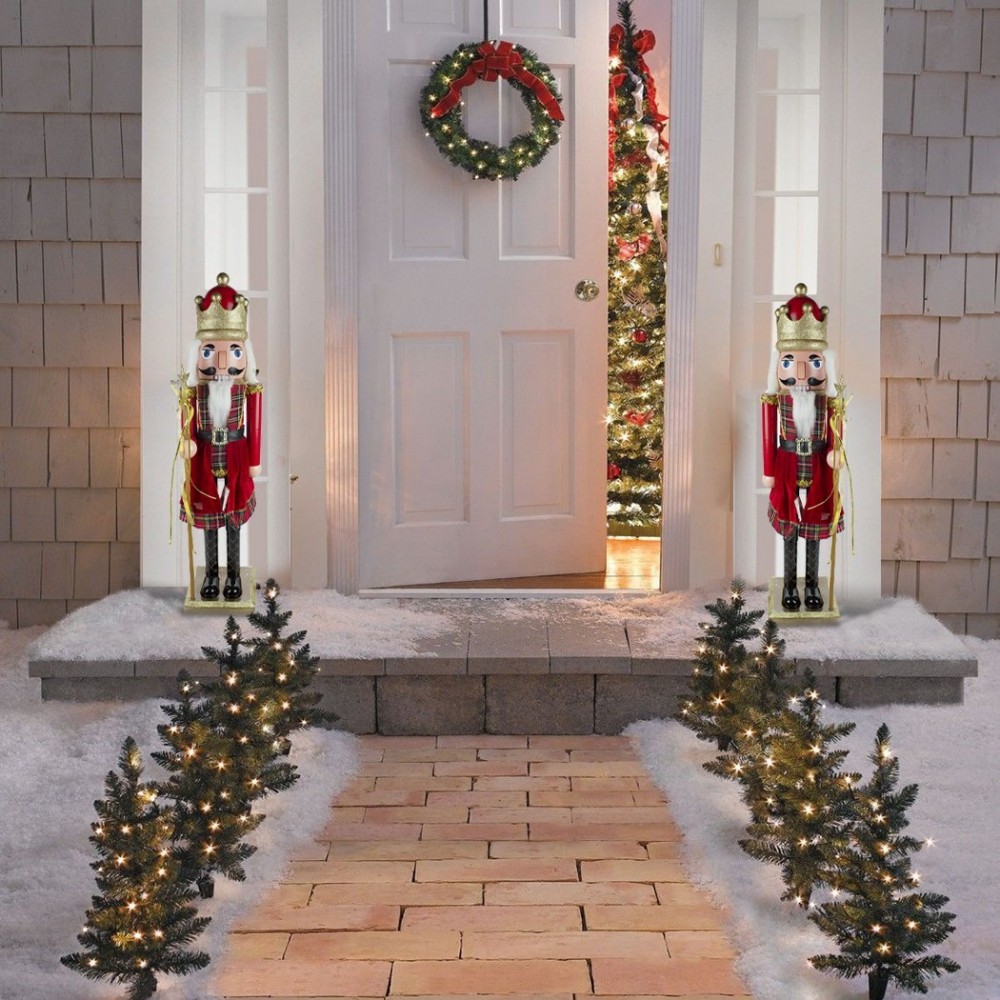 392003 Soldat casse-noisette 80 cm en bois avec...