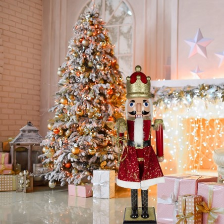 392004 Soldat casse-noisette 110cm avec musique et mouvement bois et plastique