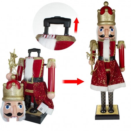 392004 Soldat casse-noisette 110cm avec musique et mouvement bois et plastique