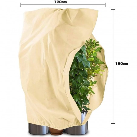 Capot de  protection anti-gel respirant pour plantes d'extérieur 120 x 180 cm