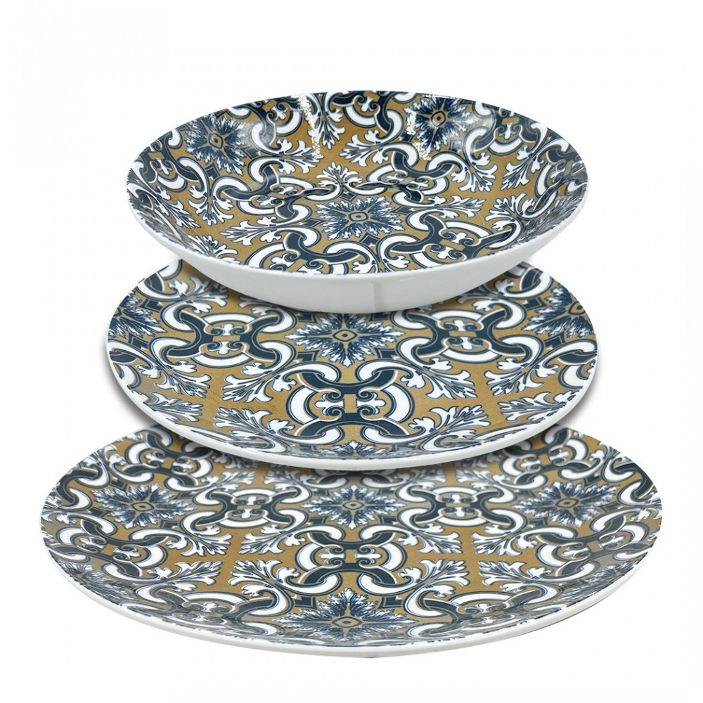 408011 Vaisselle 18 pcs FELICIA assiette plate,...