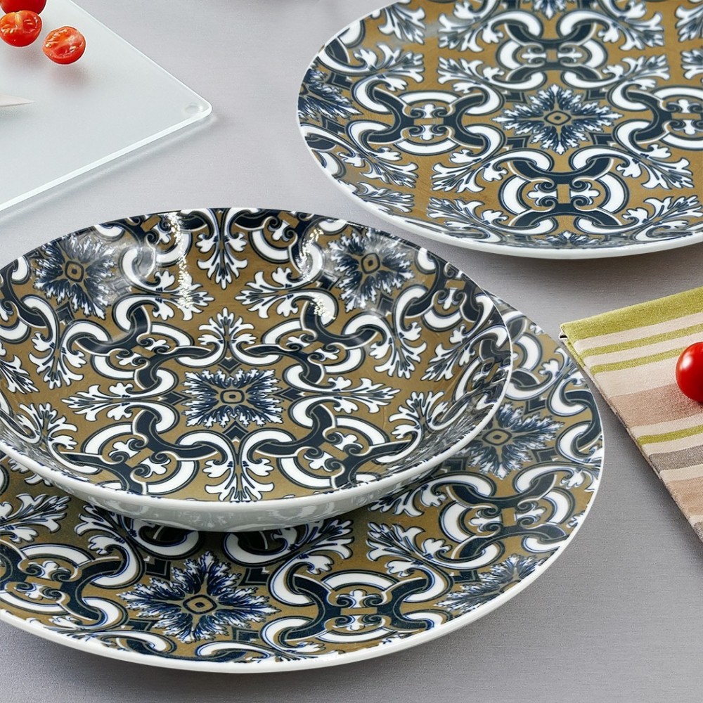 408011 Vaisselle 18 pcs FELICIA assiette plate,...