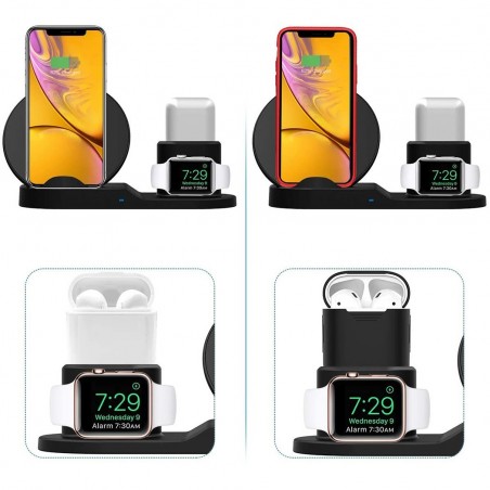 Art.000305 Socle de recharge sans fil 3 en 1 pour smartphone dock wifi 2A NOIR