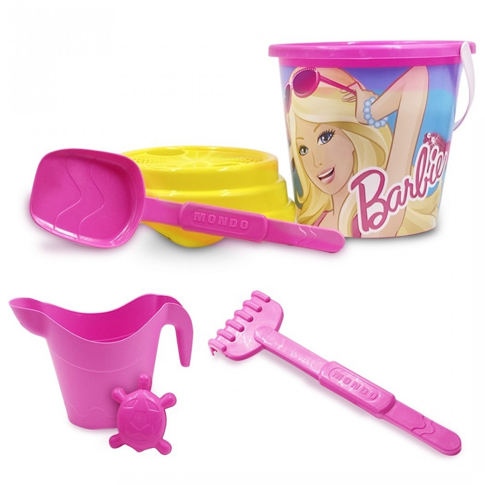 Art.186211 Jeu de plage pour enfants Barbie seau pelle et moule pour la mer