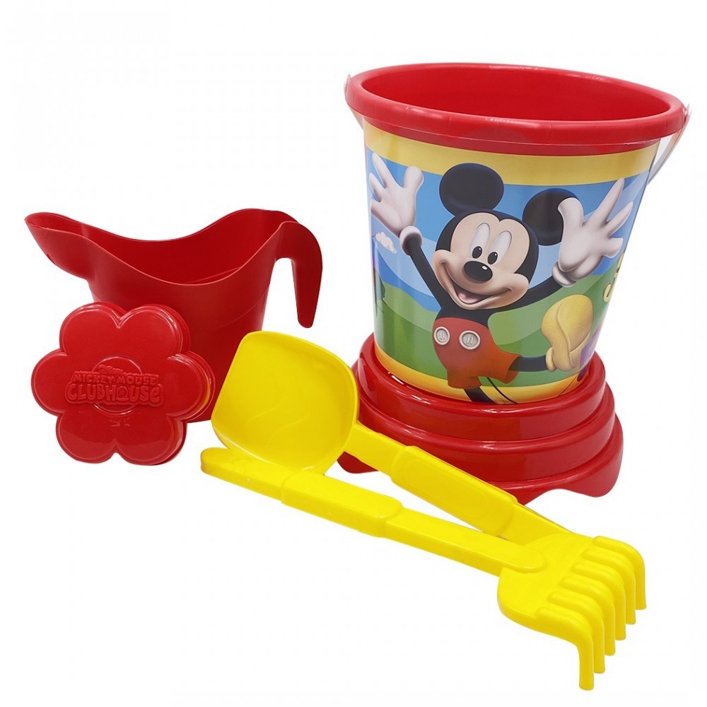 Art.186129 Jeu de plage Mickey Mouse pour enfants, seau, pelle et moule pour mer