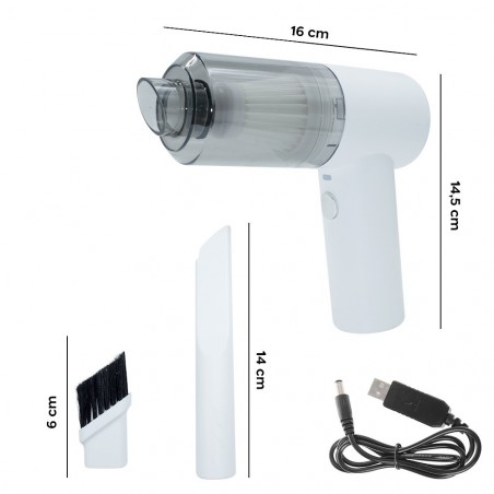 111723 Aspirateur à main cyclonique avec éclairage LED à piles pour la maison