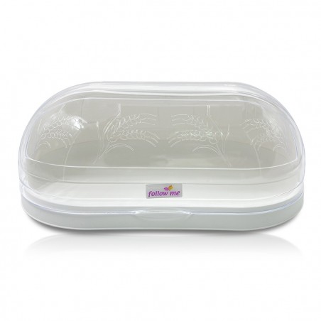 722179 PAMAX support de casserole en plastique blanc couvercle transparent