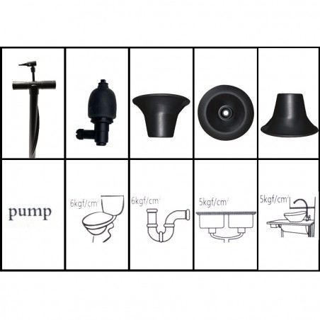 186533 3 Ventouses et gonfleur pour un nettoyage en profondeur