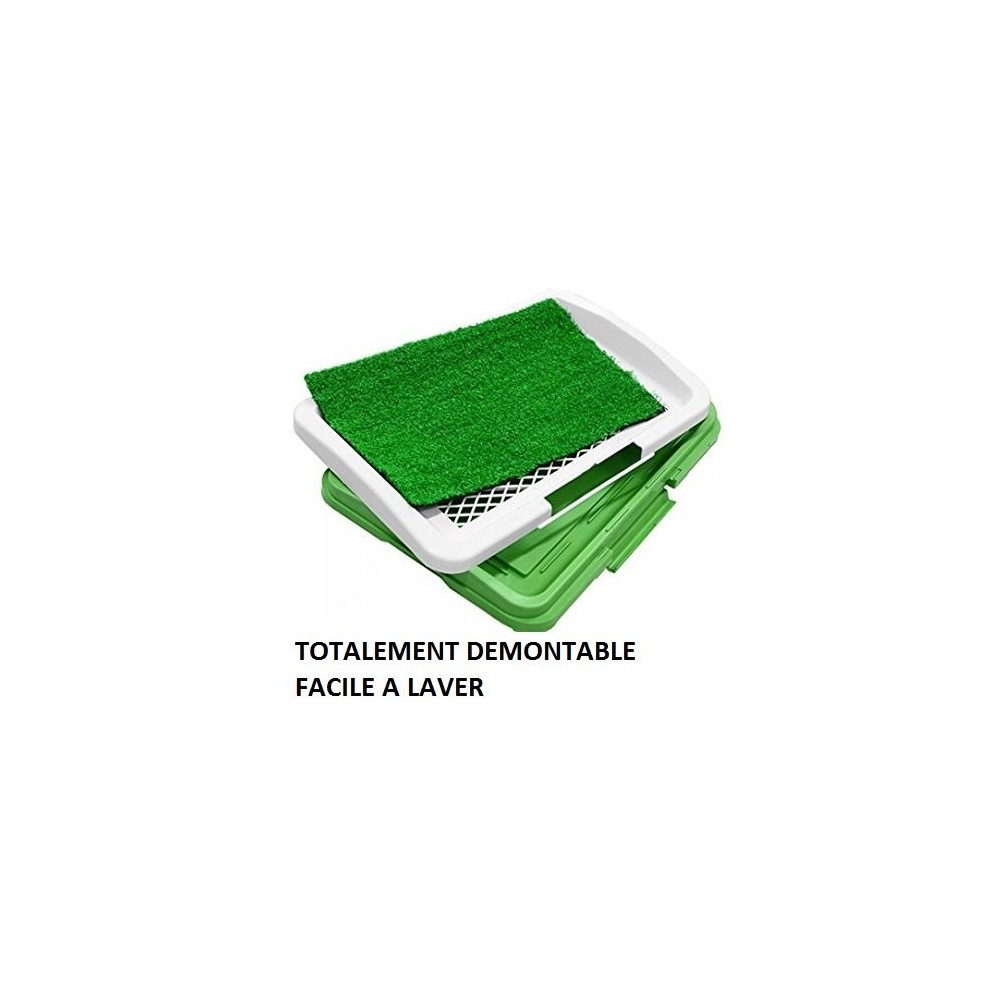 Litière 68 x 43 x 5 cm herbe synthétique pour animaux -toilettes - POT PATCH 3 couches