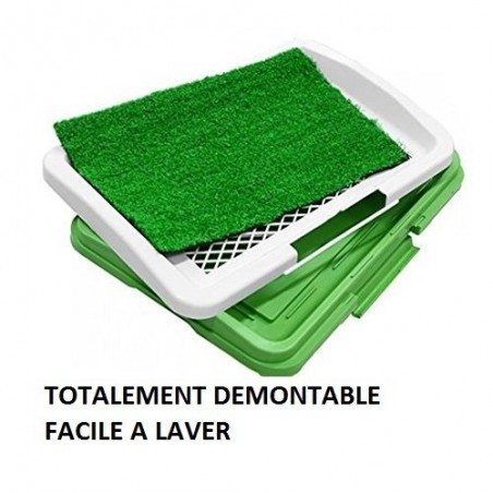 Litière 68 x 43 x 5 cm herbe synthétique pour animaux -toilettes - POT PATCH 3 couches