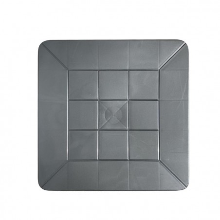 Table basse de jardin MONACO effet rotin ANTHRACITE en résine polypropylène