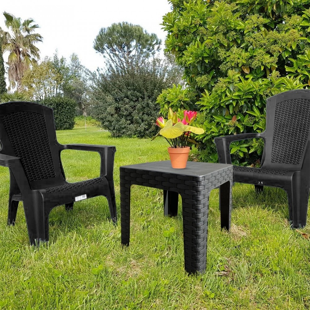 Table basse de jardin MONACO effet rotin...