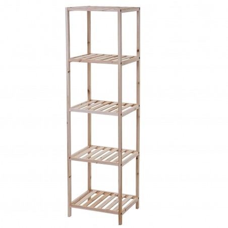 636406 5 étagères en bois de sapin meuble pour la maison 35x30xH130cm