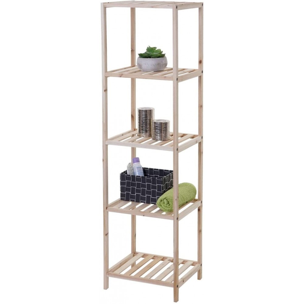 636406 5 étagères en bois de sapin meuble pour...