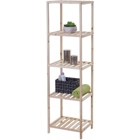 636406 5 étagères en bois de sapin meuble pour la maison 35x30xH130cm