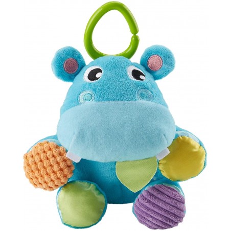 Hippopotame en peluche Fisher Price avec tissu doux et sons amusants