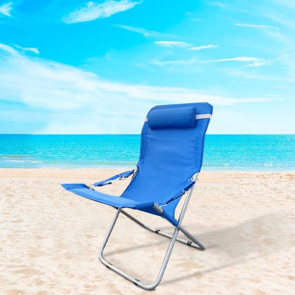 660187 Chaise longue de plage pliante et...