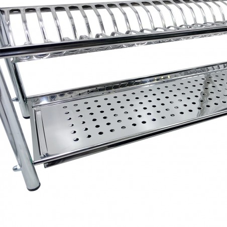 Égouttoir à vaisselle fixe en acier inoxydable 80cm avec égouttoir