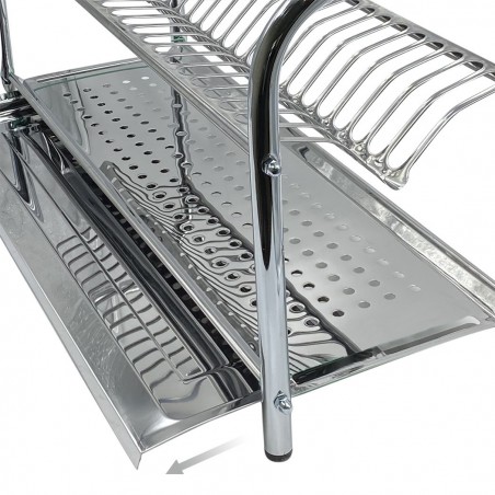 Égouttoir à vaisselle fixe en acier inoxydable 80cm avec égouttoir