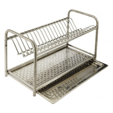 Égouttoir à vaisselle fixe en acier inoxydable 70cm avec égouttoir