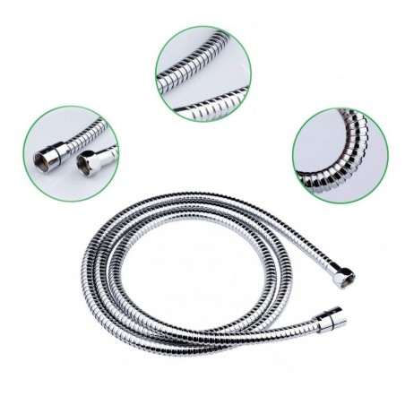Tube flexible 2mt en Métal 329764 Rechange Universel pour Pomme de douche