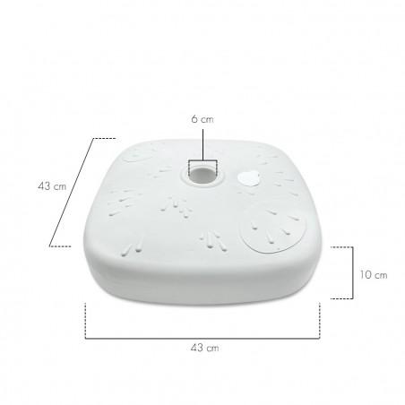 430927 Base parasol en plastique rechargeable à l'eau /sable 18LT pour jardín