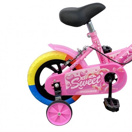 B057 Vélo magique pour enfants taille 12 avec des roues 3-4 ans couleur Rose