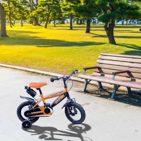 Vélo pour enfant Hammer de 12” à cadre en acier de 3 à 5 ans avec bouteille