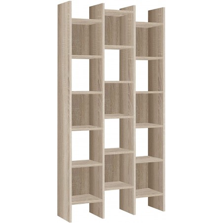 264820 Étagère italienne en bois MDF avec 3 colonnes cubiques 96x25x192 cm