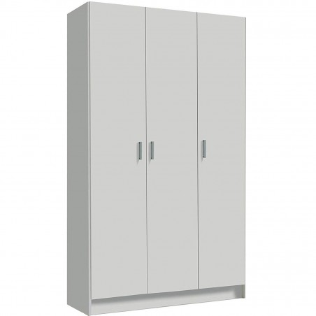 240824 Armoire multifonction avec 3 portes et 4 étagères en MDF 109x37x180cm