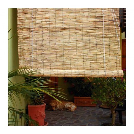 202463 Store en bambou arella avec poulie imperméables 120 x 260 cm