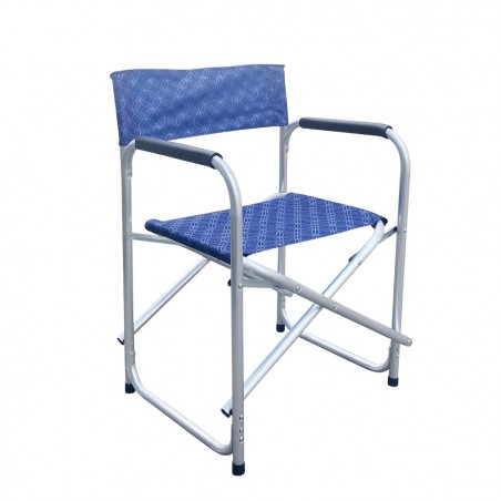 Fauteuil de réalisateur en aluminium FUBUCA pliable Textilene BLEU FANTAISIE