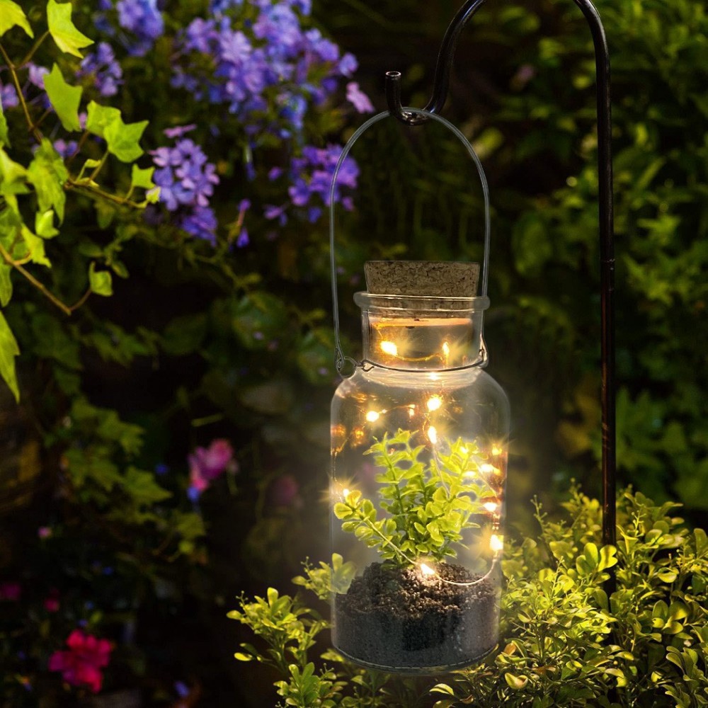 Boîte en verre avec plante décorative 452415 et...