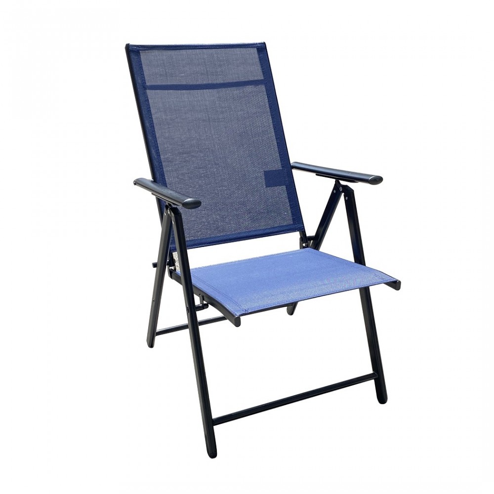 Chaise Relax longue réglable tissu textile pour...