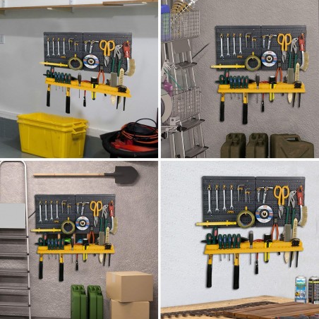 Étagère Porte-outils 332 Kit Panneaux Modulaires pour Outils 50 crochets