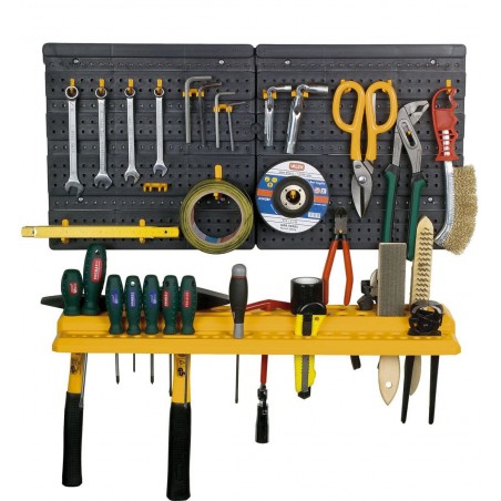 Étagère Porte-outils 332 Kit Panneaux Modulaires pour Outils 50 crochets