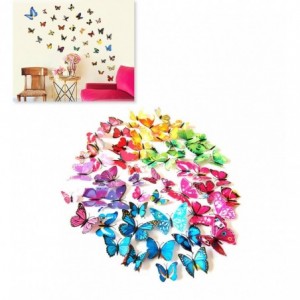 Kit 12 papillons 3D - stickers muraux différentes couleurs - décoration de la maison 