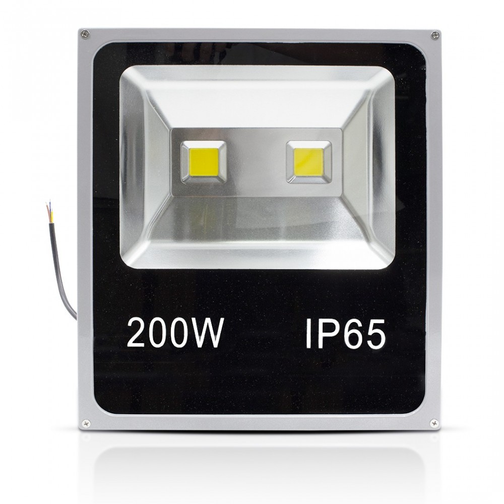 Phare LED 200W Lumière chaude pour extérieur imperméable IP65 avec support