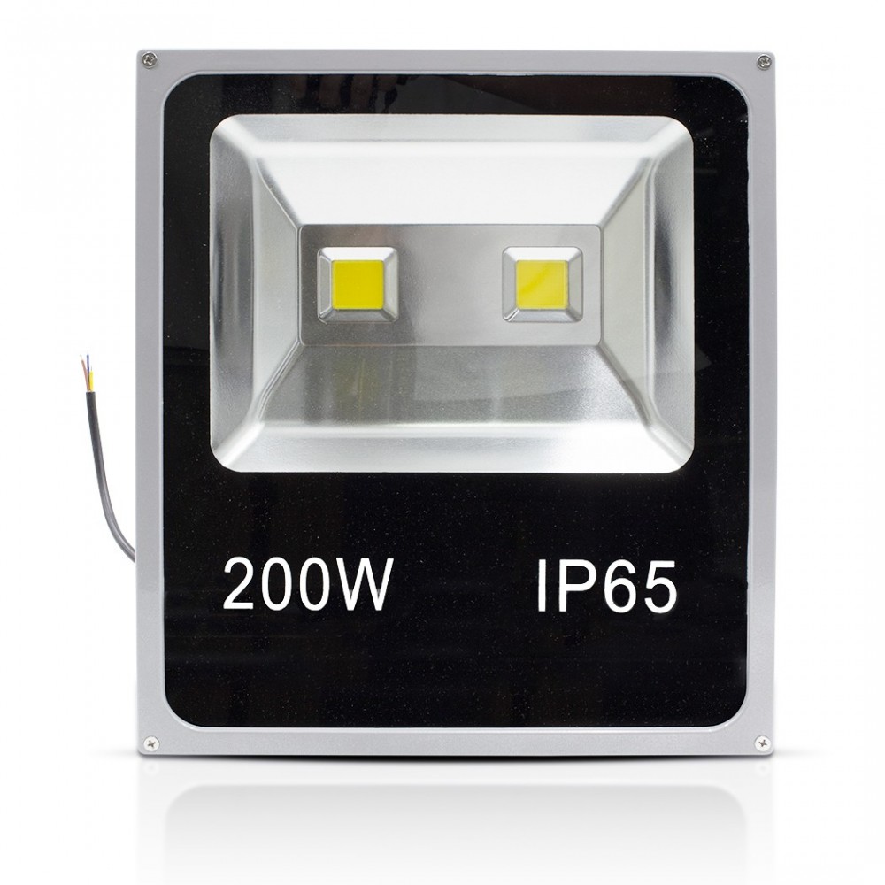 Phare LED 200W Lumière chaude pour extérieur imperméable IP65 avec support